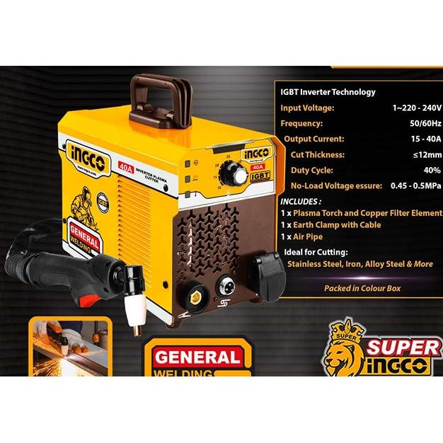 Plasma Cutter Inverter 40𝐴 iNGCO
