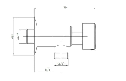 Angle Valve Demand Metering-15x15mm-