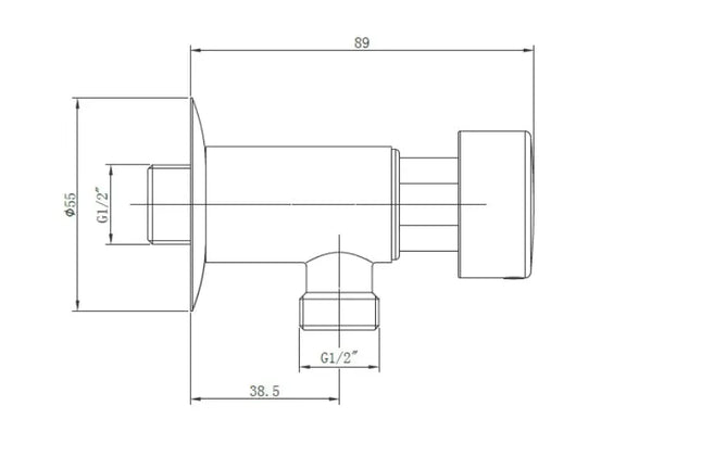 Angle Valve Demand Metering-15x15mm-