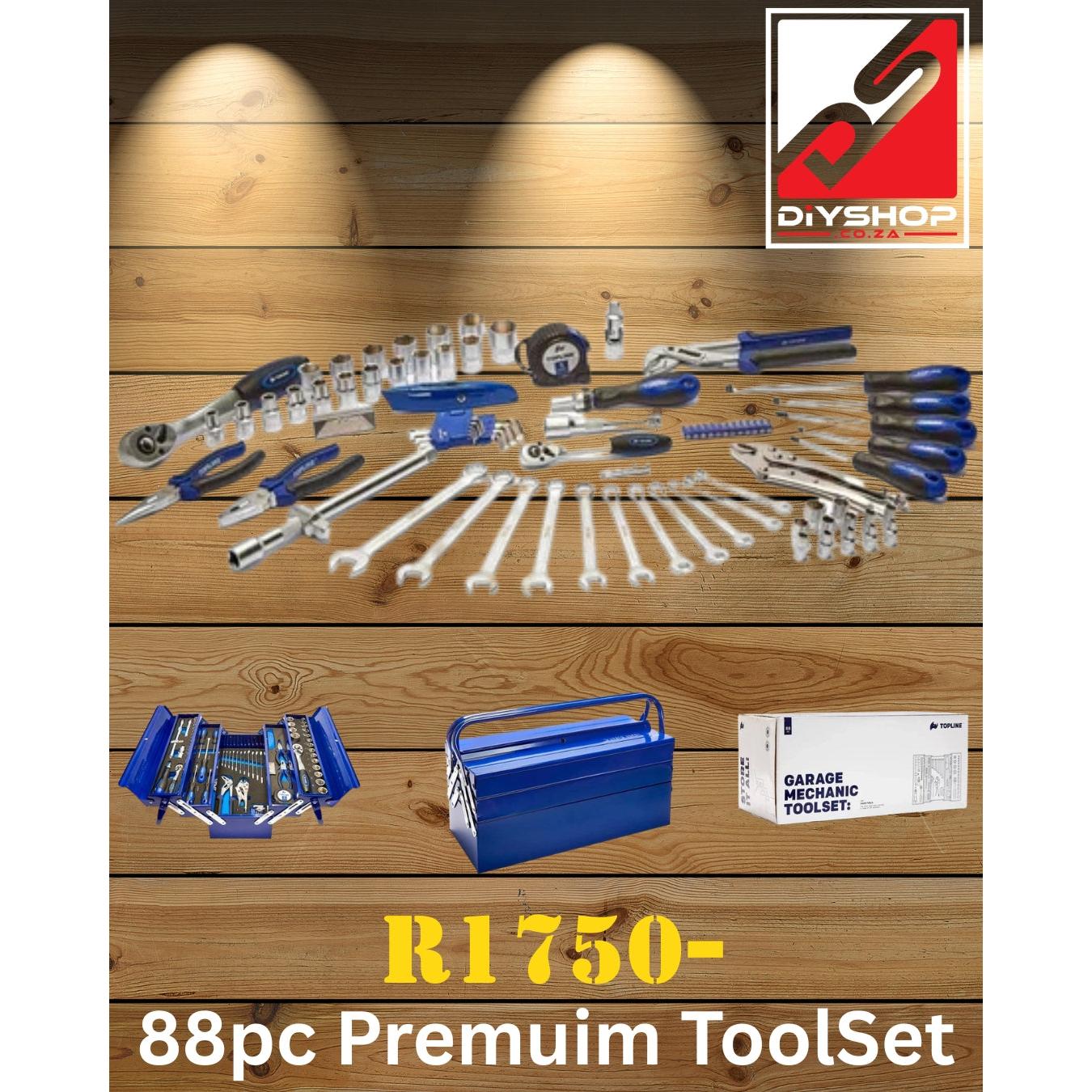Toolbox Metal Cantilever with Tools 88pc Topline