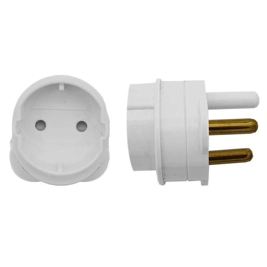 Adapter Plug Schuko-Adapters-Private Label Electrical-White-diyshop.co.za
