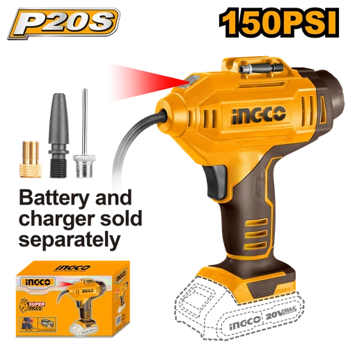 Air Compressor Cordless 𝑃20ˢ iNGCO-Tool Only-