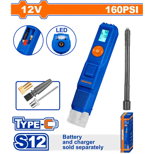 Air Compressor Cordless 𝑆12 35ℓ/min WADFOW-Tool Only-