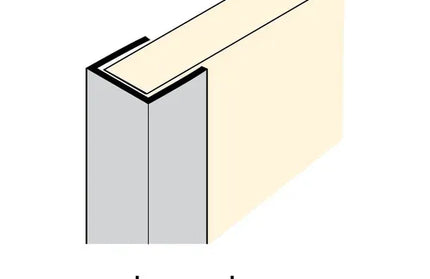 Aluminium Board Channel U-𝑤16 x 𝑇1.6𝑚𝑚 x 𝐿2.5𝑚-