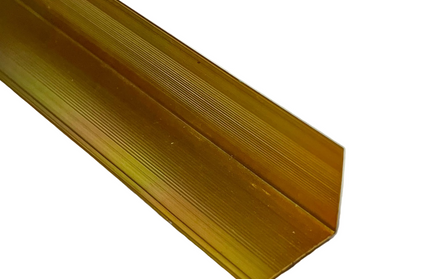Aluminuim Corner Cover Angle-ƒ20x0.5𝑚𝑚 x 𝐿(4x625𝑚𝑚)-Brass