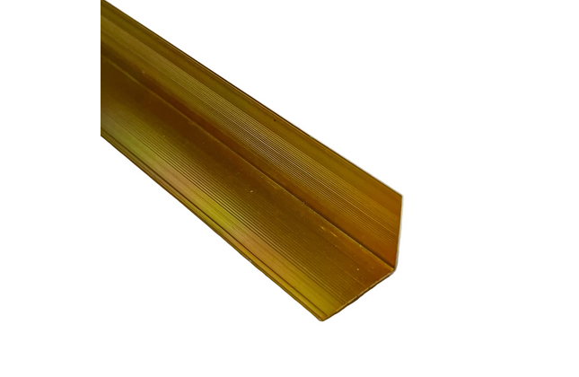 Aluminuim Corner Cover Angle-ƒ20x0.5𝑚𝑚 x 𝐿(4x625𝑚𝑚)-Brass