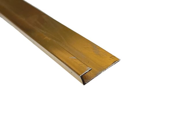 Aluminuim U Cover Angle-ƒ20x0.5𝑚𝑚 x 𝐿(4x625𝑚𝑚)-Brass-