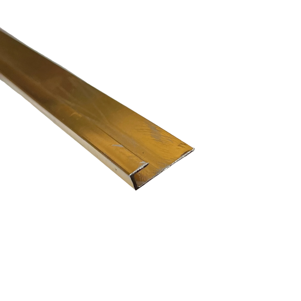 Aluminuim U Cover Angle-ƒ20x0.5𝑚𝑚 x 𝐿(4x625𝑚𝑚)-Brass-