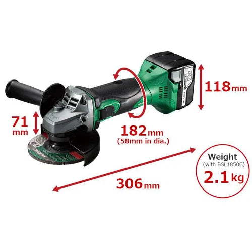 Angle Grinder 125mm Cordless 18𝑉 Set HiKOKI-Grinders-HiKOKI-diyshop.co.za