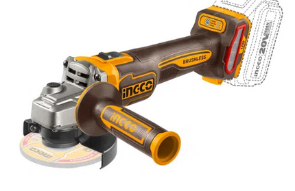 Angle Grinder Cordless 115𝑚𝑚 𝑃20ˢ iNGCO-1200𝑊-Tool Only