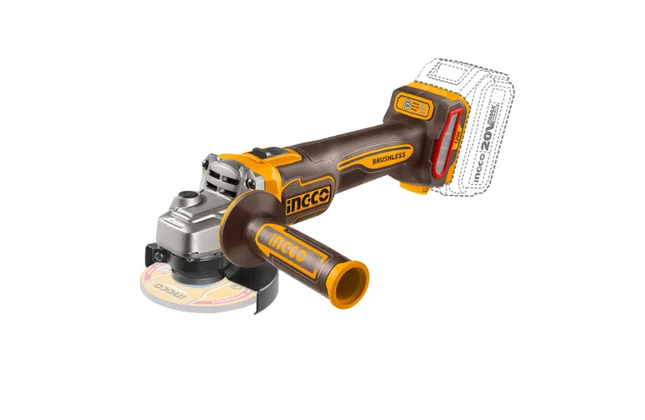 Angle Grinder Cordless 115𝑚𝑚 𝑃20ˢ iNGCO-1200𝑊-Tool Only