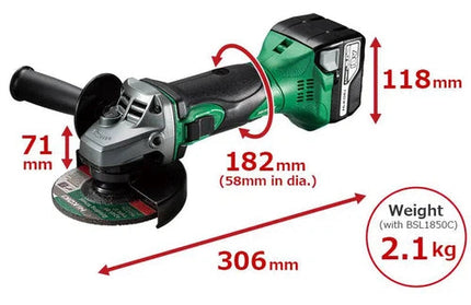 Angle Grinder Cordless 125𝑚𝑚 18𝑉 SET HiKOKI-