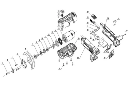 Angle Grinder Cordless 76𝑚𝑚 𝑃20ˢ iNGCO-Tool Only-