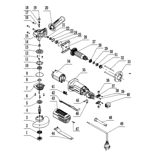 Angle Grinder Electric 115𝑚𝑚 0.95𝑘𝑊 iNGCO
