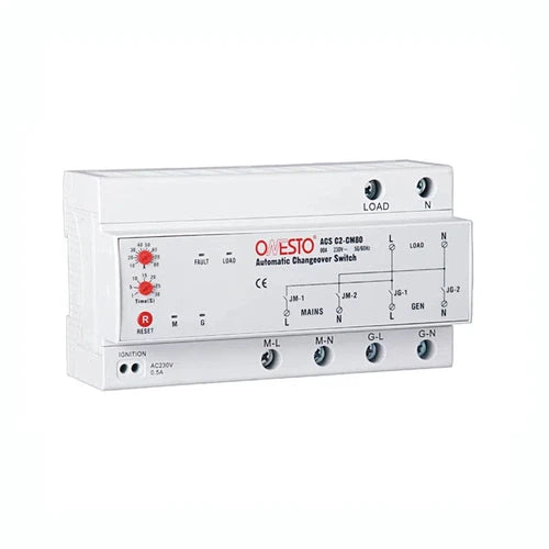 Automatic Changeover Switch DIN Onesto-80𝐴-1+N𝑃ole-
