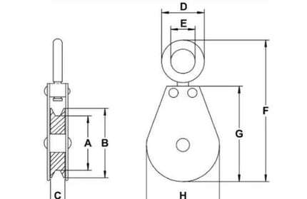Awning Swivel Pulley Double-19mm-