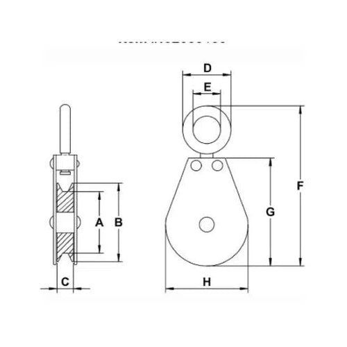 Awning Swivel Pulley Single-13mm-