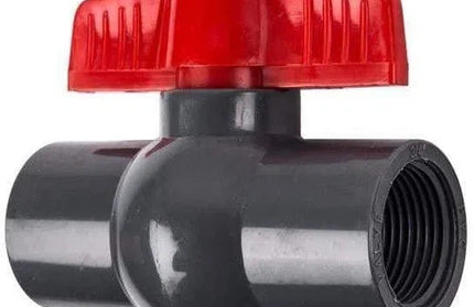 Ball Valve Pvc Red Handle Threaded-15mm
