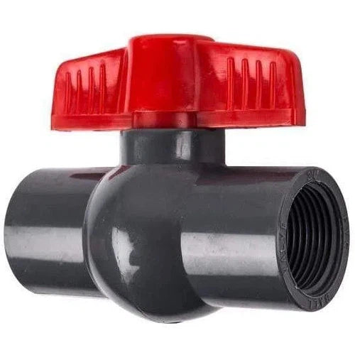 Ball Valve Pvc Red Handle Threaded-15mm-