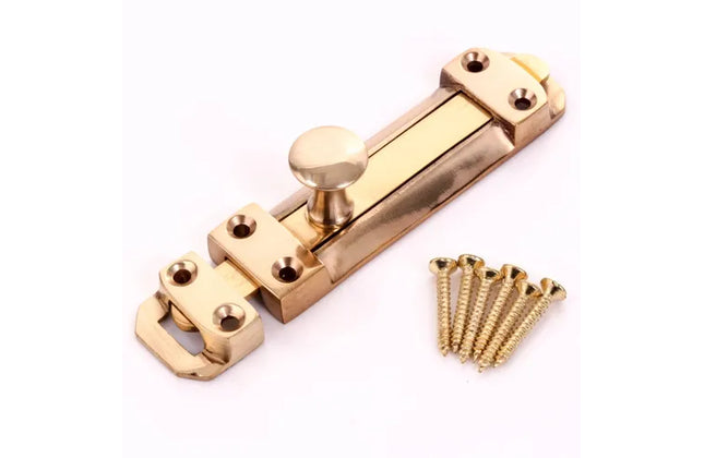 Barrel Bolt Flat Sliding-100𝑚𝑚-Brass