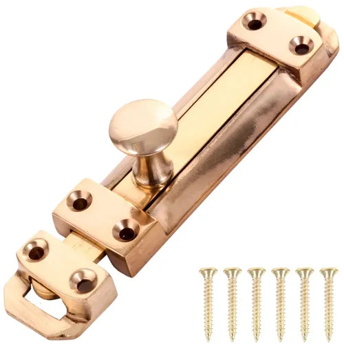 Barrel Bolt Flat Sliding-100𝑚𝑚-Brass-