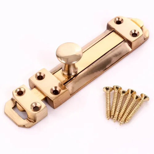 Barrel Bolt Flat Sliding-100𝑚𝑚-Brass-