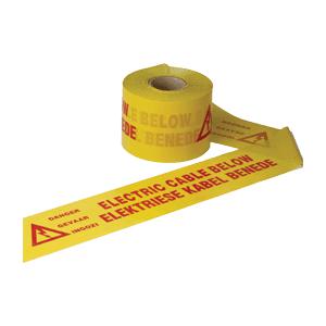 Barrier Tape Erlectrical Yellow/Red Roll-Label Tapes & Refill Rolls-Private Label Electrical-150mmx500m-diyshop.co.za