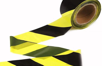 Barrier Tape Yellow/Black Roll-75mmx100m