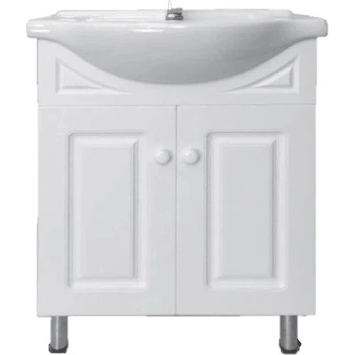 Basin Cabinet Double Round Livornoⓓ-White-