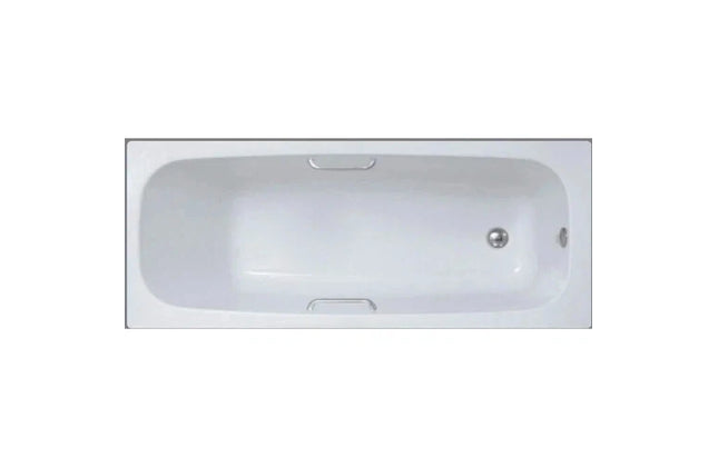 Bath Rectangular Plastic 1.7m-White(Tugela)+ Handles