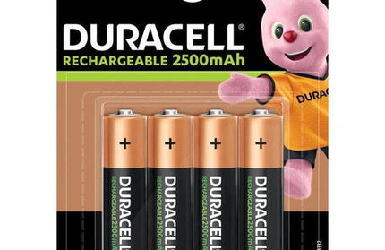 Battery 1.2𝑉 AA Rechargeable Duracell-2500mAh-𝑝/4