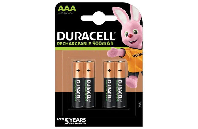 Battery 1.2𝑉 AAA Rechargeable Duracell-900mAH-𝑝/4