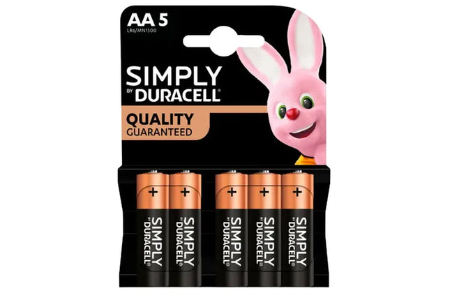 Battery 1.5𝑉 AA Duracell SIMPLY-𝑝/5