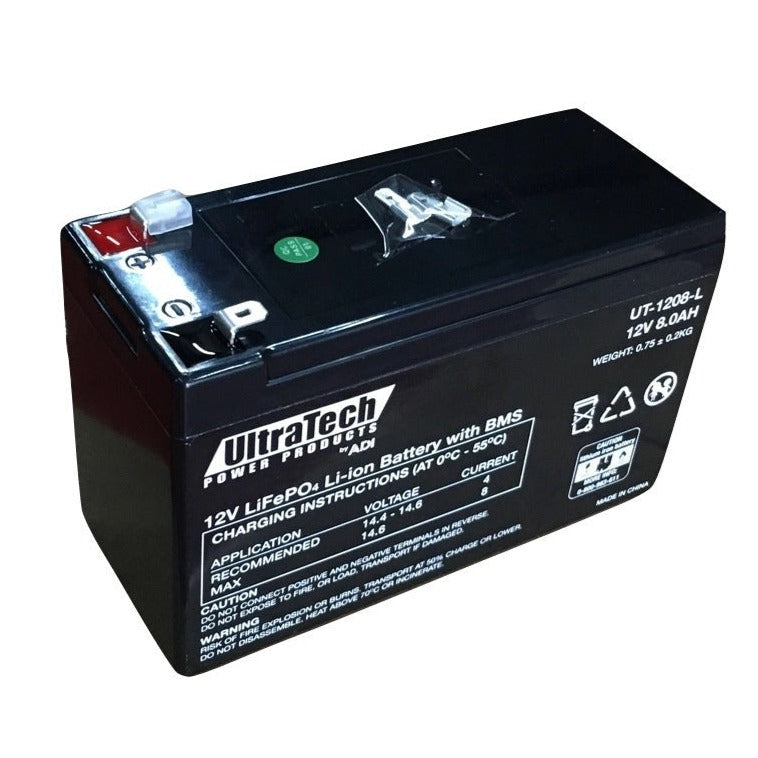 Battery 12𝑉 Li-Ion LiFePO₄ (Alarm Size) Vestwoods-Batteries-Vestwoods-8𝐴𝒉/96𝑊-diyshop.co.za
