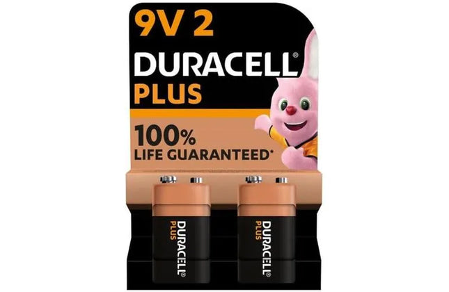 Battery 9𝑉 PP3 Duracell Plus-2 Pack