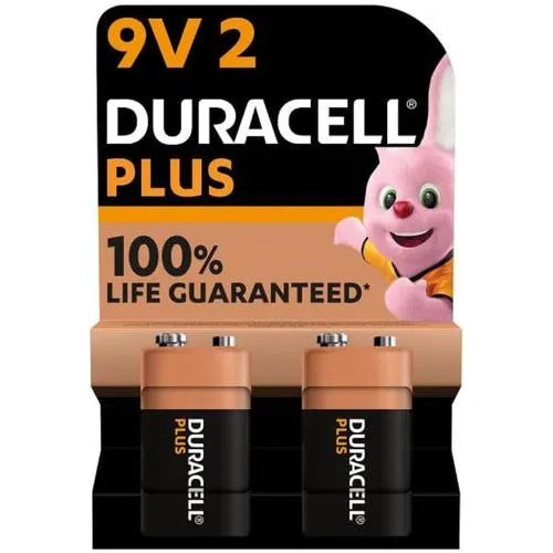 Battery 9𝑉 PP3 Duracell Plus-2 Pack-