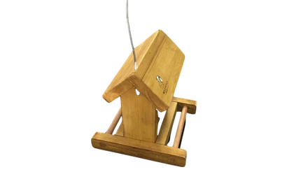 Bird Feeder Wood with Perspex-Small (𝑤20x𝐷21xℎ21𝑐𝑚)-