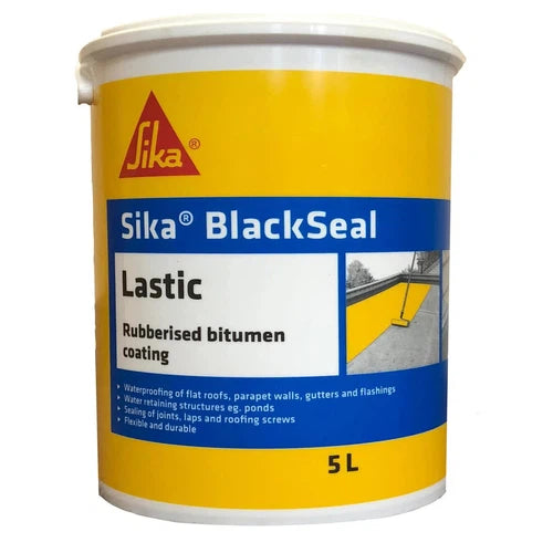 Bitumen BlackSeal-Lastic Sika-5ℓ-Black-