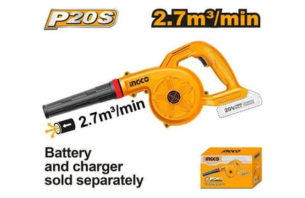 Blower Cordless 𝑃20ˢ iNGCO-Tool Only-