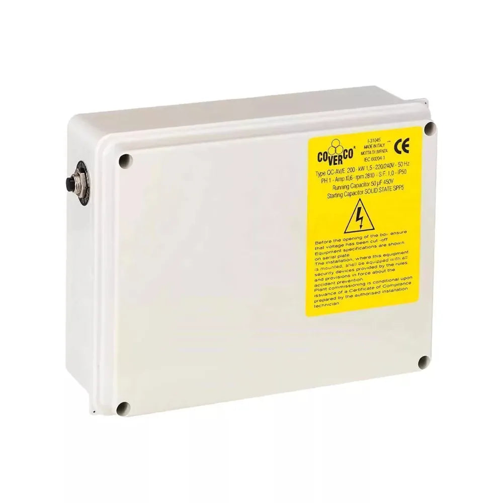 Borehole Control Box 230𝑉 Coverco-0.37𝑘𝑊(18µF)-