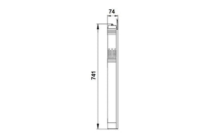 Borehole Motor 3" 230𝑉 VSD + Wet End SQE Grundfos-1-35/0.7𝑘𝑊/1𝑚³ℓ𝑝𝒉/𝐻35𝑚-