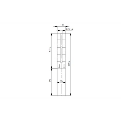 Borehole Motor 4" 230𝑉 + Wet End SP Grundfos-SP 3A-18 1.1𝑘𝑊/3𝑚³ℓ𝑝𝒉/𝐻80𝑚/-
