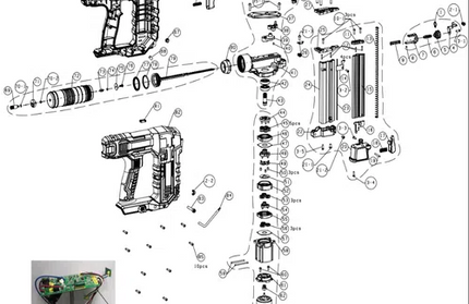 Brad Nail Gun Cordless 𝑃20ˢ iNGCO-Tool Only-35mm-