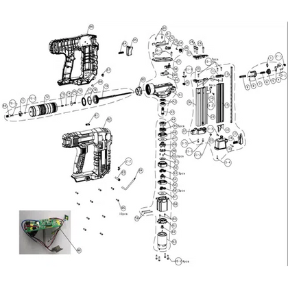 Brad Nail Gun Cordless 𝑃20ˢ iNGCO-Tool Only-35mm-
