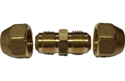 Brass Flare Union with Nuts-1/4"