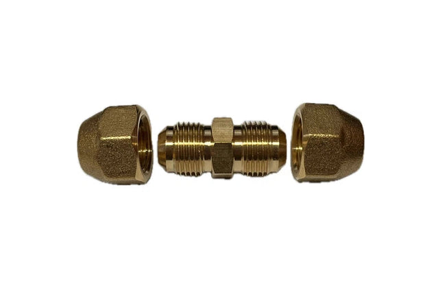 Brass Flare Union with Nuts-1/4"