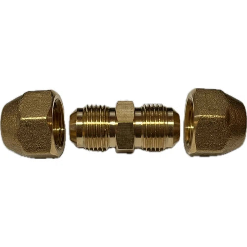 Brass Flare Union with Nuts-1/4"-