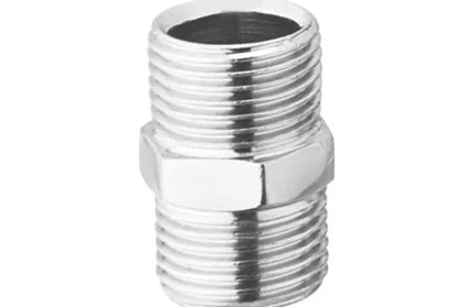 Brass Hex Nipple-1/2" x 1/2"
