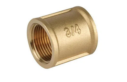 Brass Socket FxF-1/2" x 1/2"