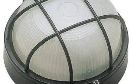 Bulkhead Round Aluminium+Gridⓓ-Black